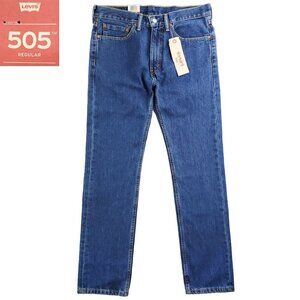 Levi's 505 Jeans Regular Straight Leg Denim 100% Cotton Men's 32x34 NWT